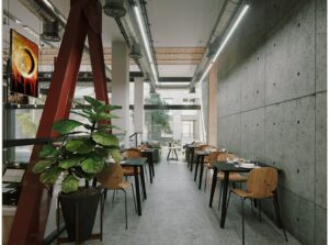Looking outward – Kiarsh High-Tech Cafe